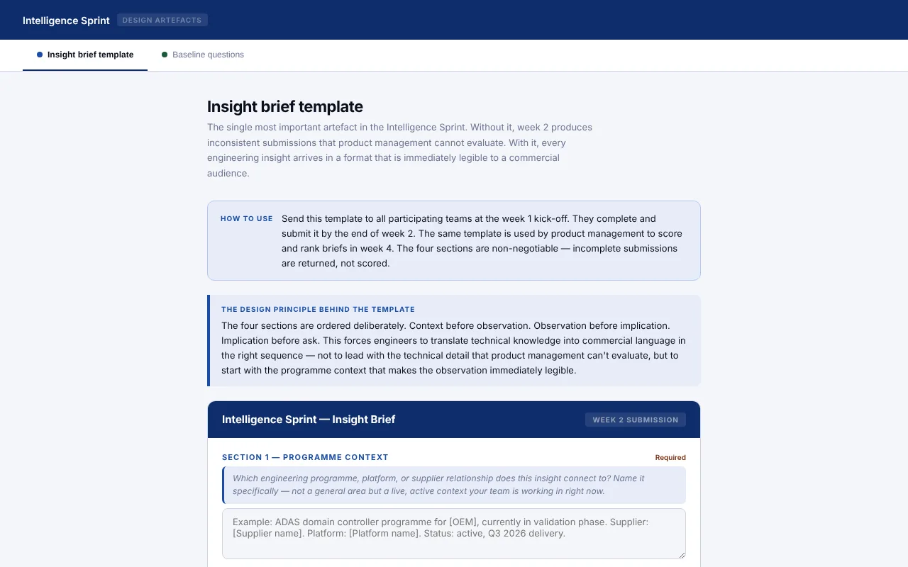 Insight brief template